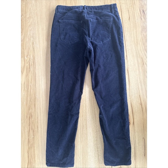 Boden Blue Corduroy Pants Navy Cord Slim Straight Leg Trouser Women 10 R - Picture 5 of 9